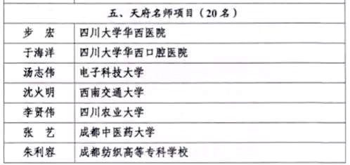 天府名師項目